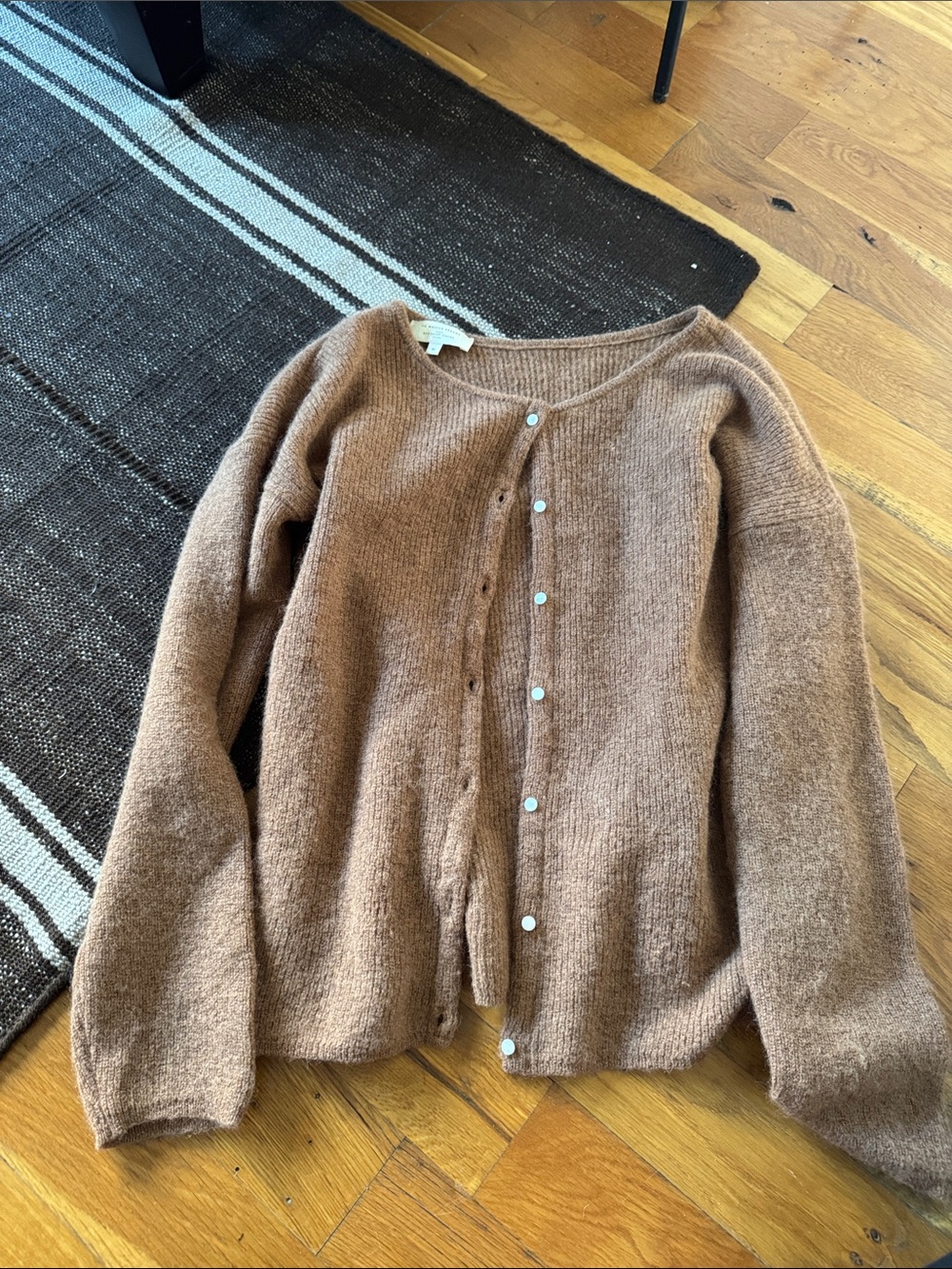 Cozy Women's Brown Button-Front Sweater Cardigan Gadpard